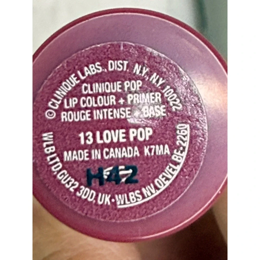 Clinique Pop Lip Colour + Primer No. 13 Love Pop Rouge Intense Base Lipstick New